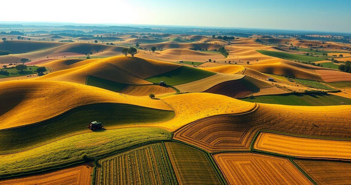 Descubra como a topografia rural transforma a agricultura e o meio ambiente